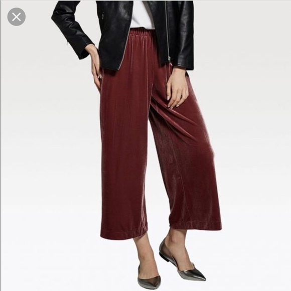 velvet crop pants